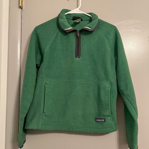Patagonia Women's Synchilla Quarter Zip Pullover Green Size S - Picture 1 of 5